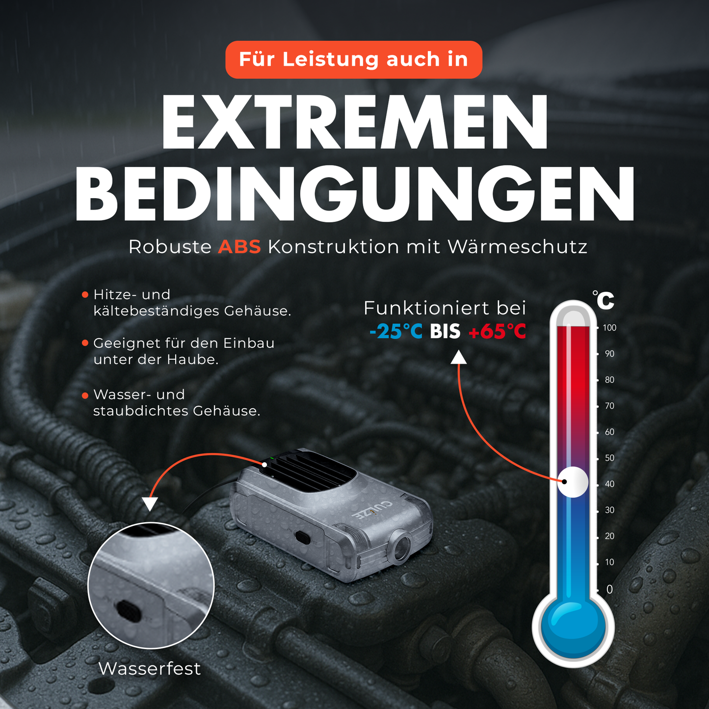 CULiZE Ultraschall Marderschreck 3-fach System mit Gewöhnungsschutz für bis zu 100m². Marderabwehr mit Bewegungsmelder & Dreifach-Abwehr. Marderschutz für Fahrzeug, Dachboden, Zuhause, Garage, Keller, Gartenhaus