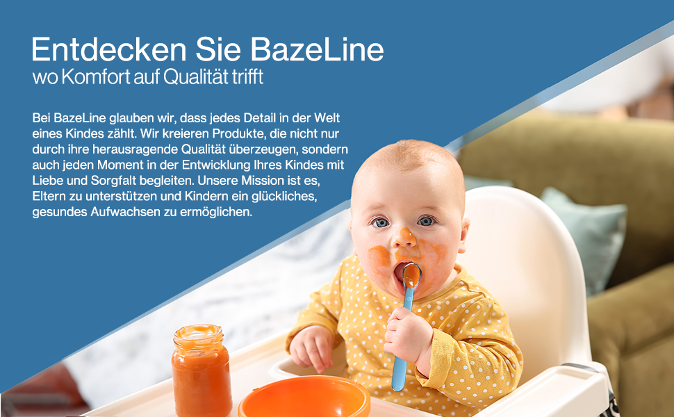 BAZELINE CREATIONS Baby Flaschen Pflege Set 7-teilig: Silikonbürste, Nuckel-Bürste, Strohhalm-Bürste, Seifenspender, Löffel, Trockenhalter & Aufbewahrungsbox – Reise Zubehör (Blau)